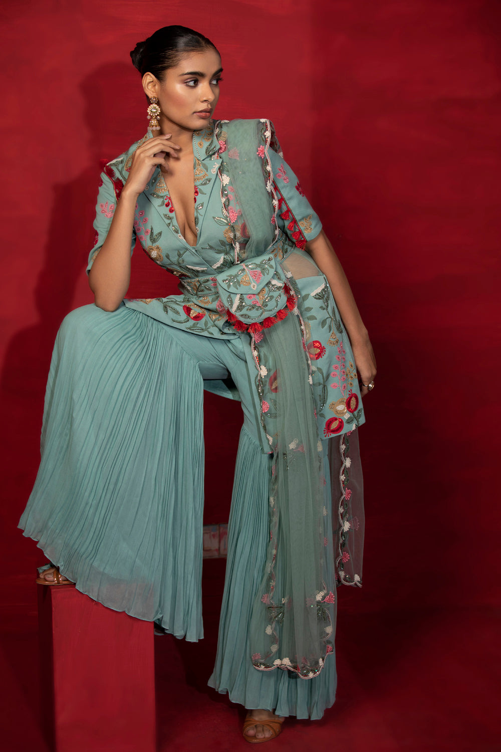 Iris Jacket Garara Set - Auraya Fashion 