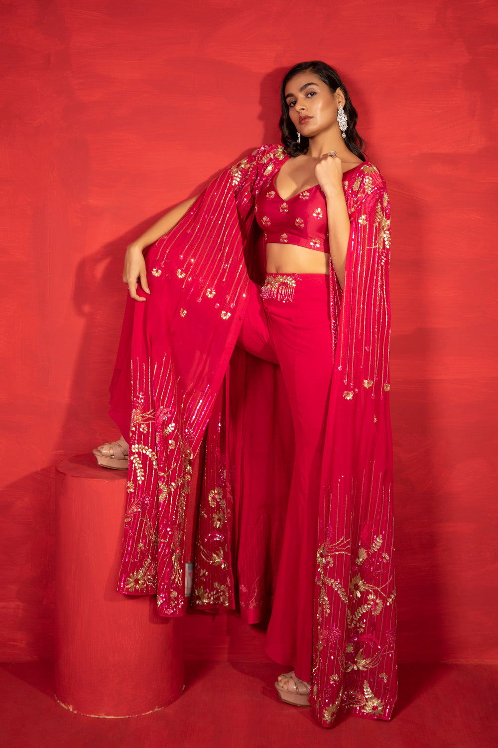 Rosanna Cape Set - Auraya Fashion 