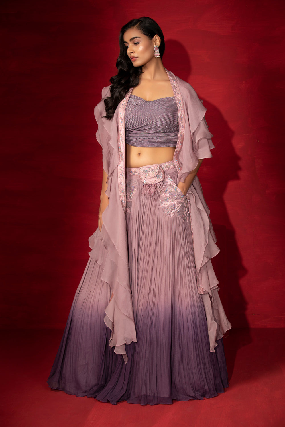 Espirit Drape Choli Lehenga - Auraya Fashion 