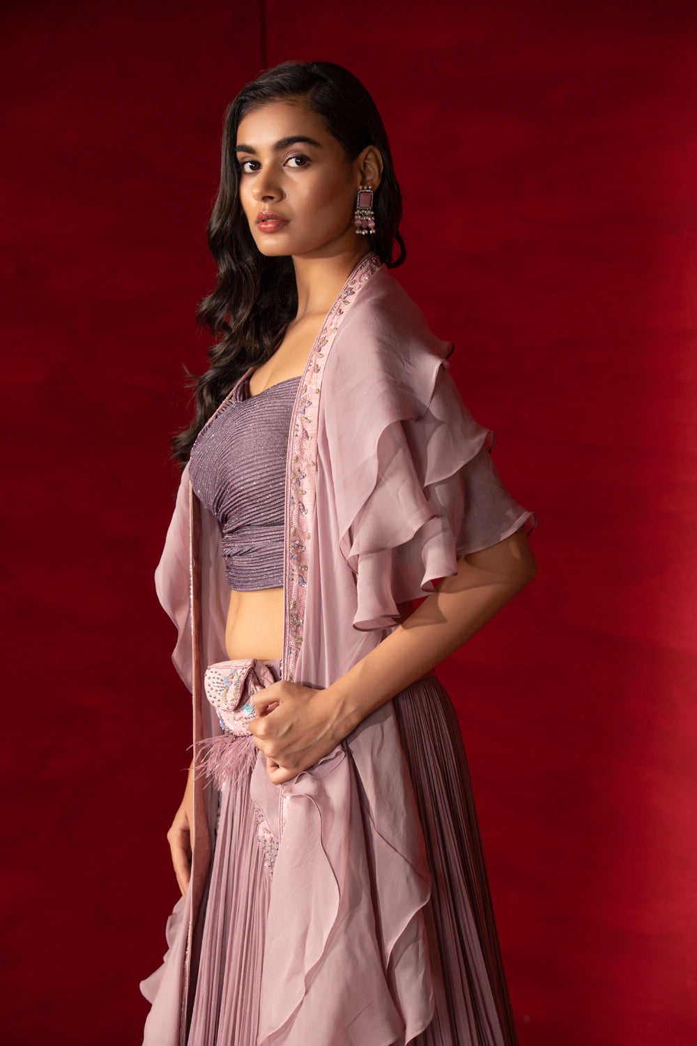 Espirit Drape Choli Lehenga - Auraya Fashion 