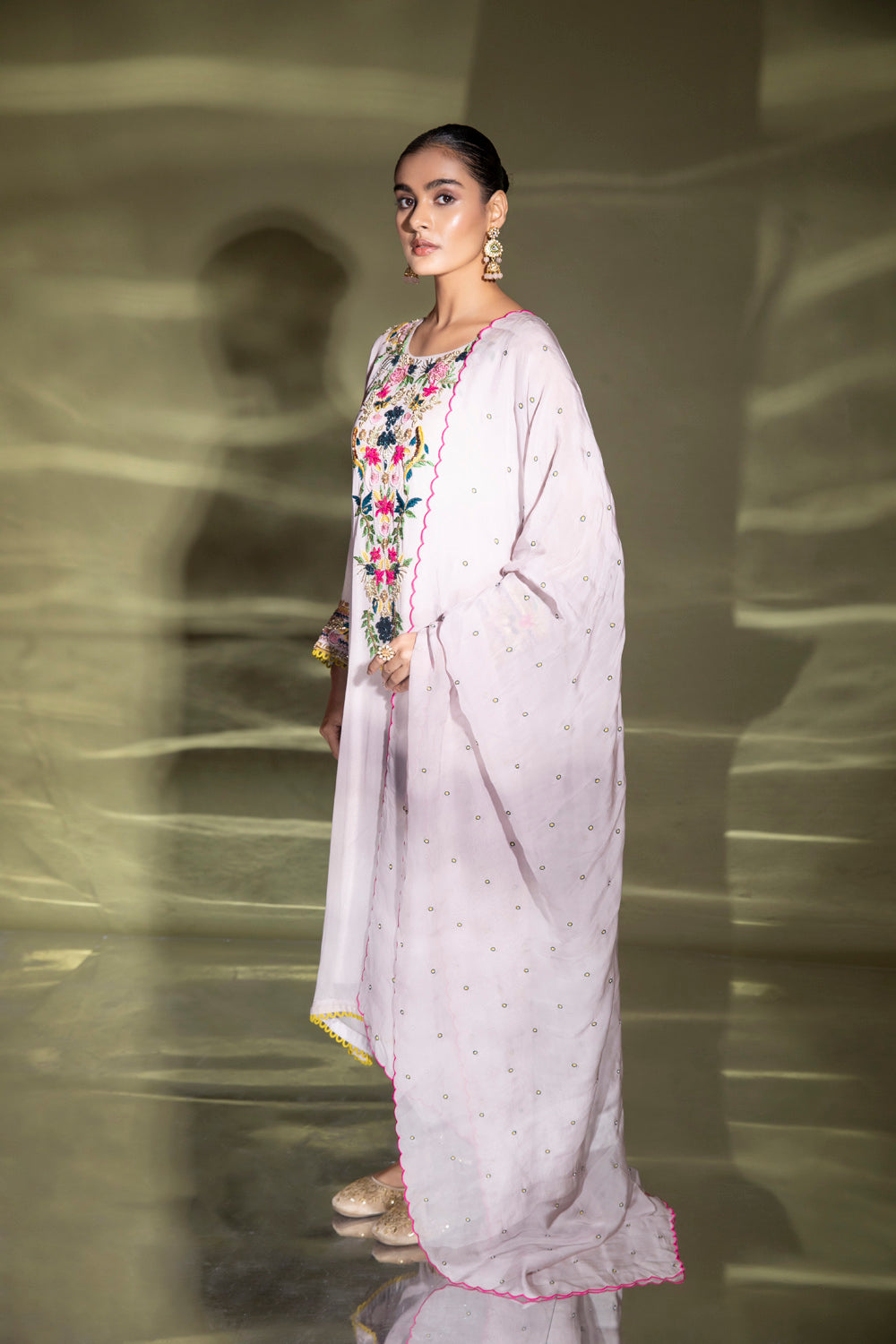 Meliora Embroidered Suit With Dupatta - Auraya Fashion 