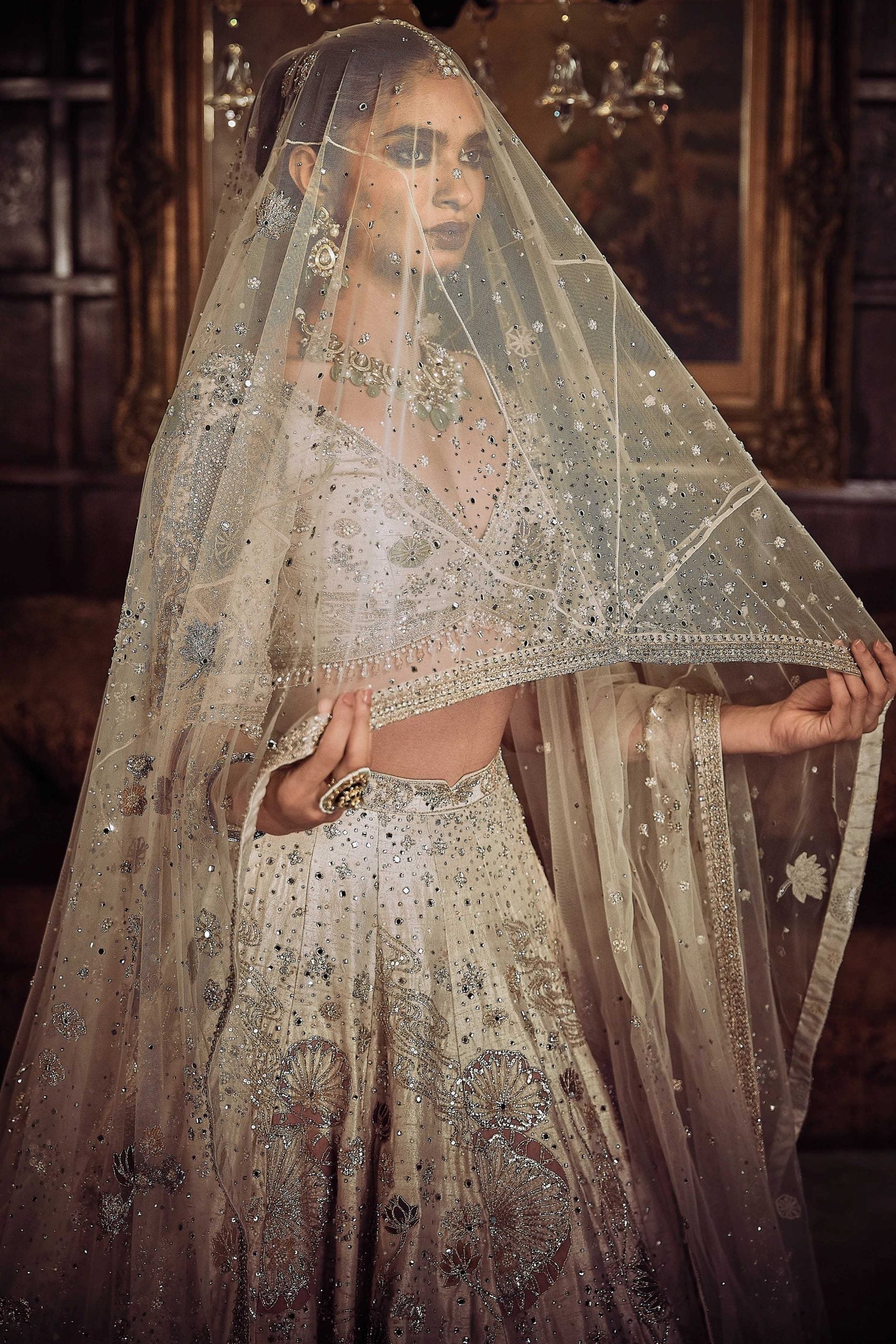 The Kamalbagh Aurum Ekru Lehenga