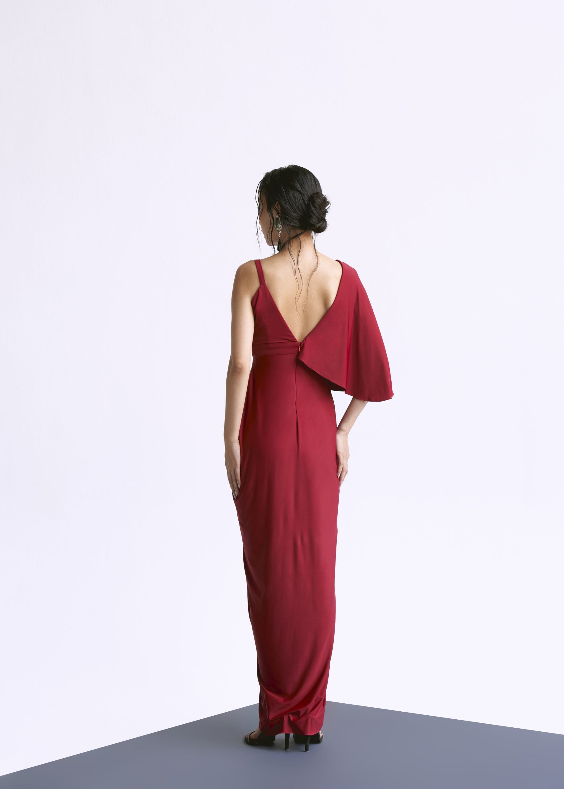 Image of Plunge Overlap Gown