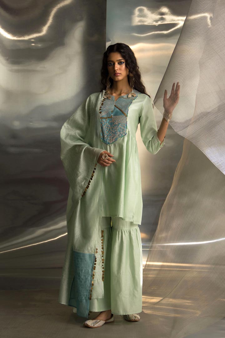 Image of Mis'r Embroidered Sharara Set