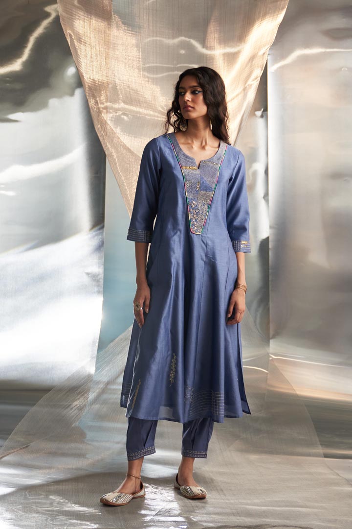 Image of Mis'r Embroidered Flared Kurta Set