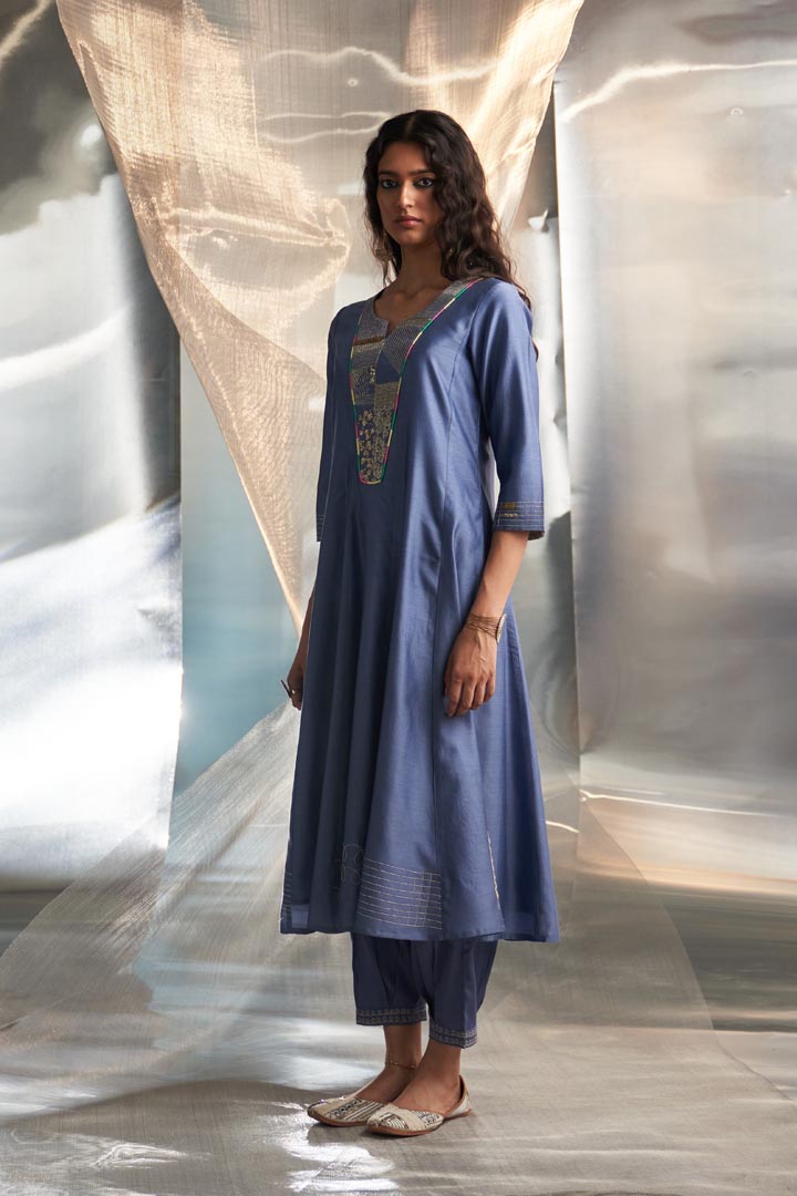 Image of Mis'r Embroidered Flared Kurta Set