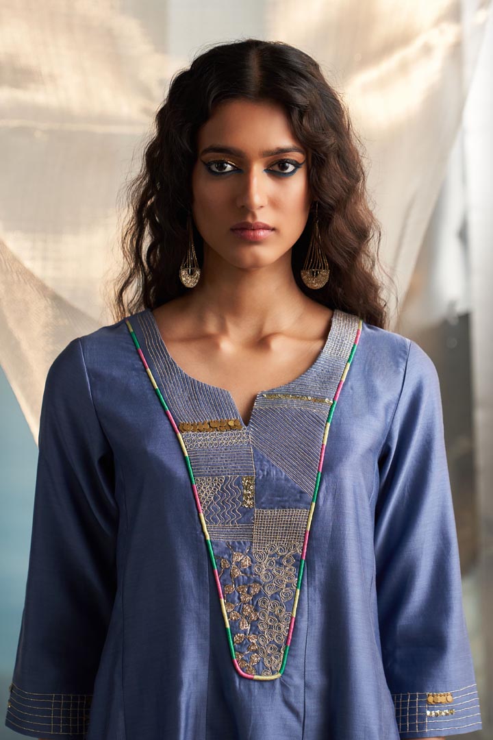 Image of Mis'r Embroidered Flared Kurta Set