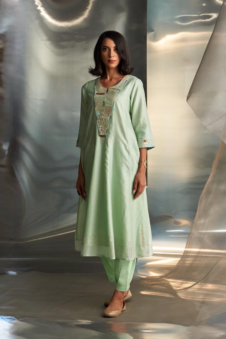 Image of Mis'r Embroidered Flared Kurta Set