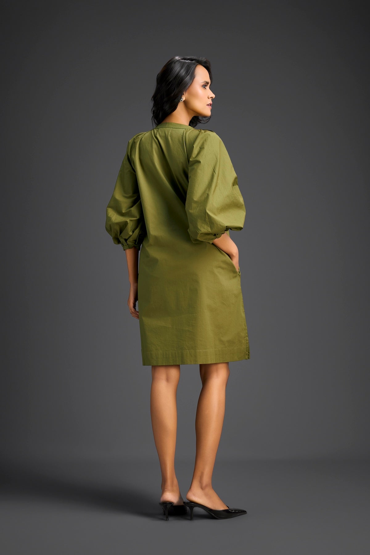 Rust Metallic Floral Embroidered Dress