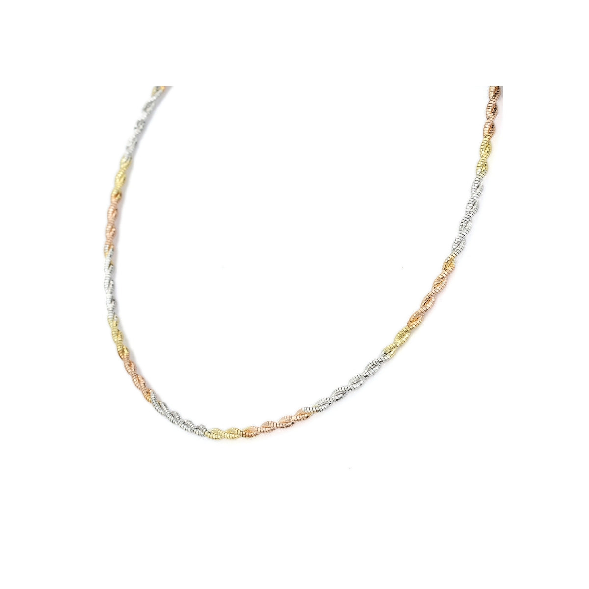 925 Silver Twisted Rope Choker Necklace