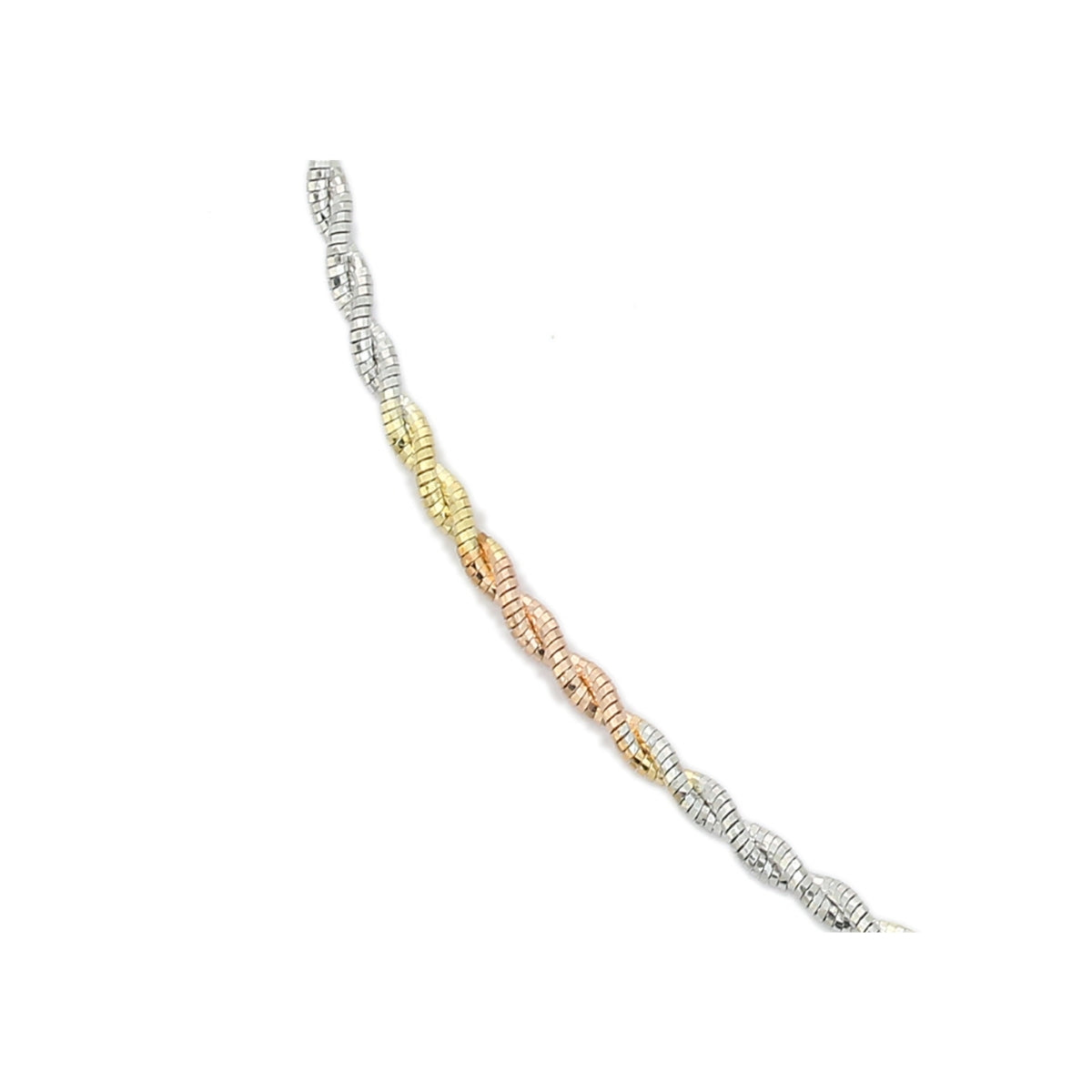 925 Silver Twisted Rope Choker Necklace