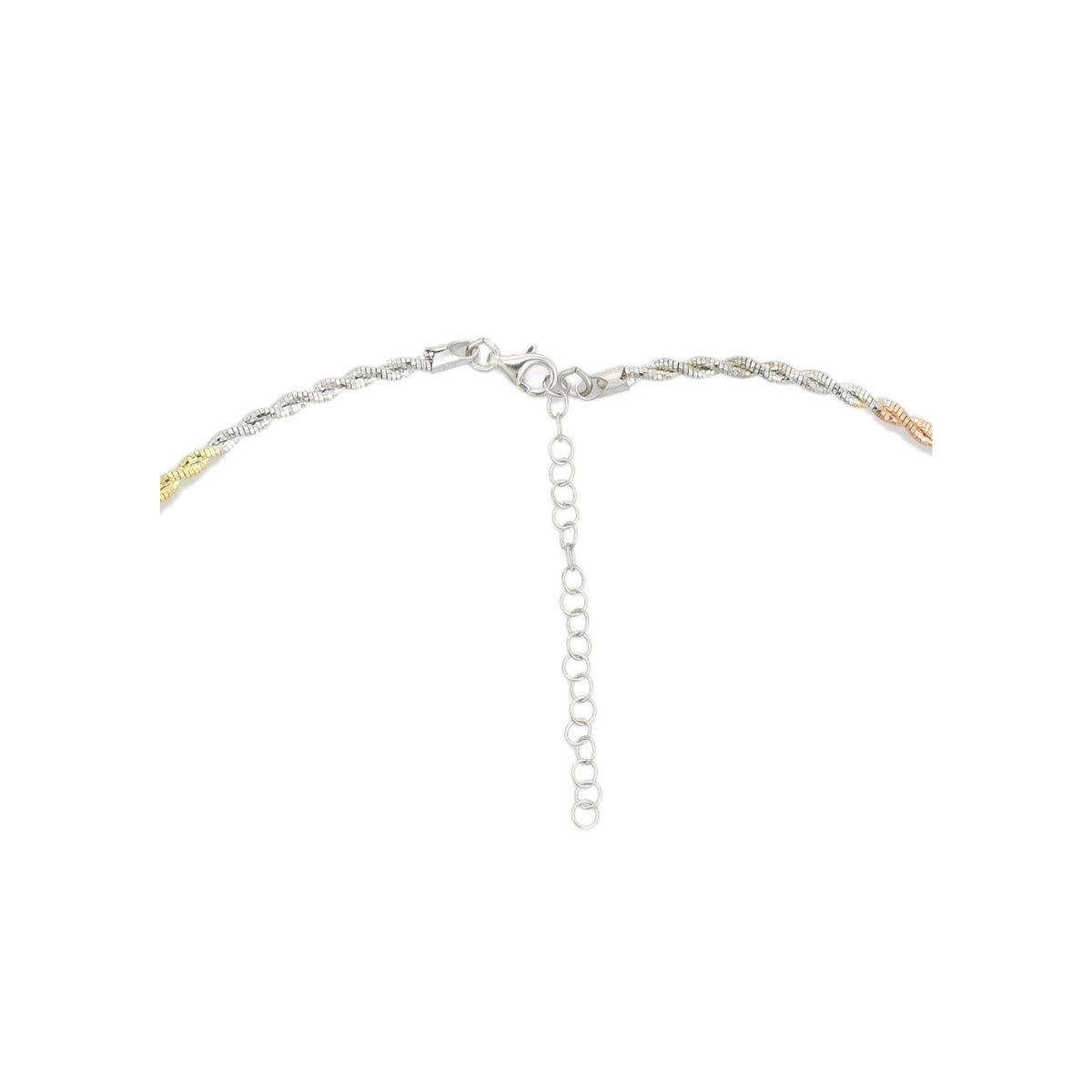 925 Silver Twisted Rope Choker Necklace