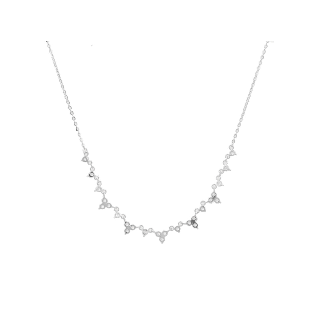 Elegant Yellow and White Gold Cz Diamond Cluster Necklace for Women