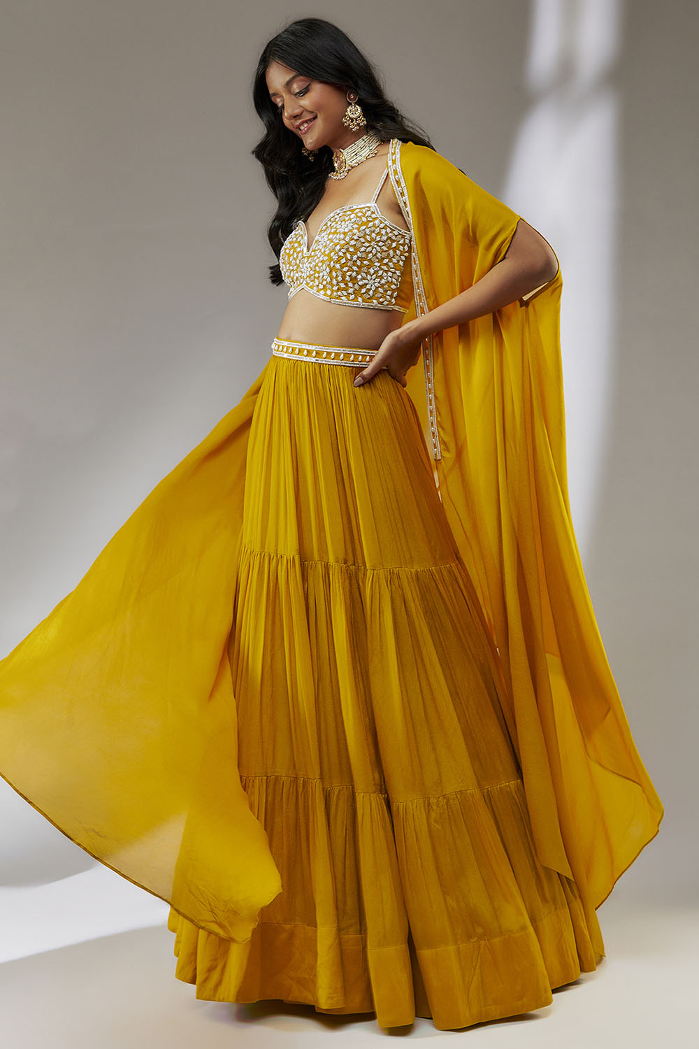 Chiffon Lehanga Set - Auraya Fashion 