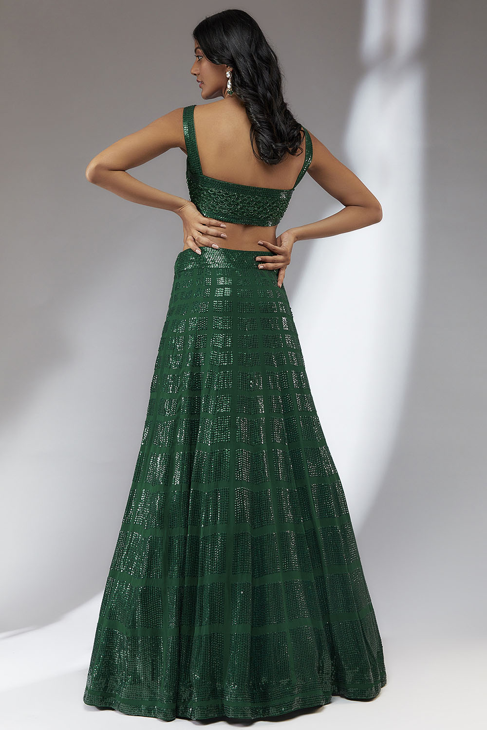 Georgette Embroidery Lehanga Set - Auraya Fashion 
