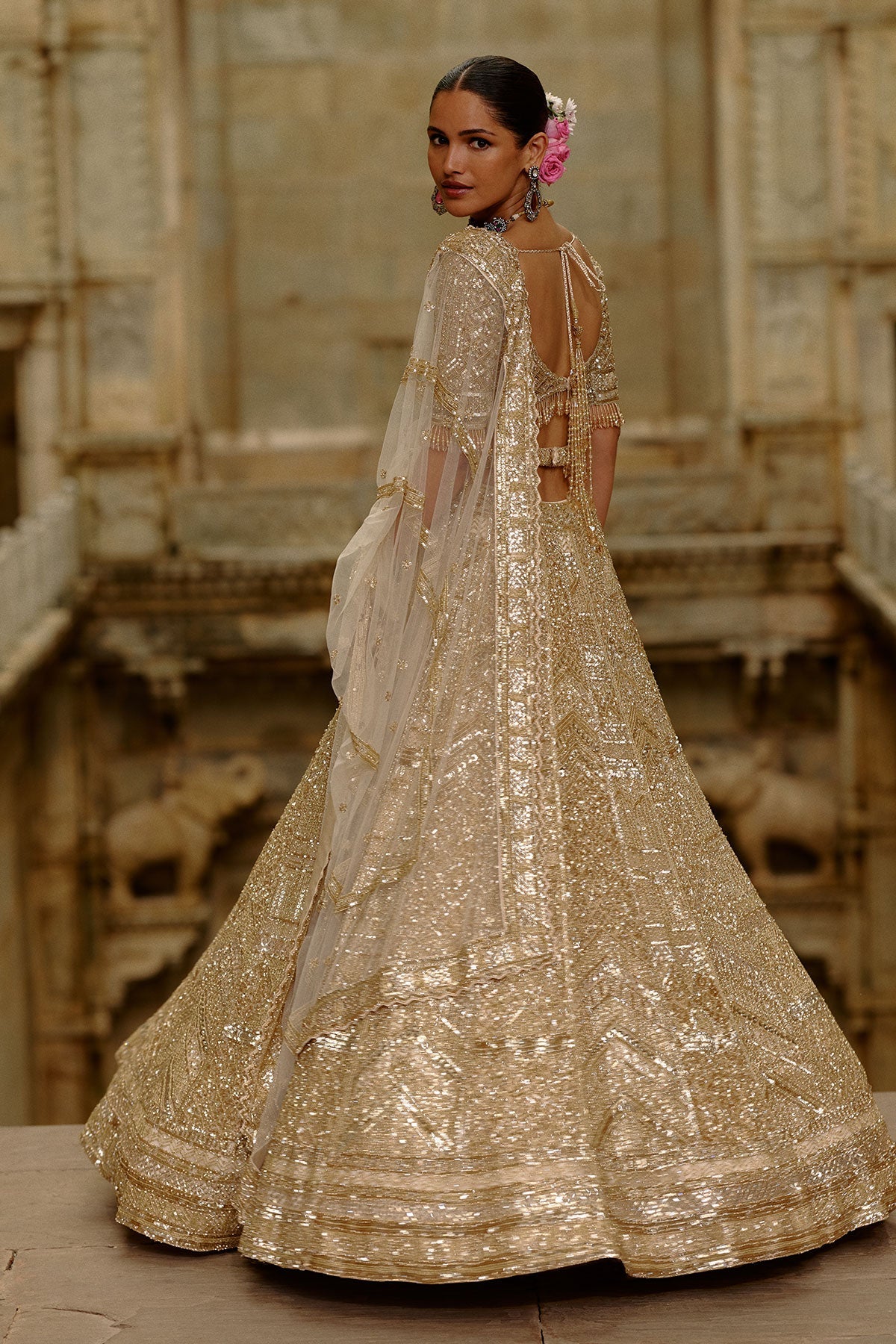 Gold Lehenga Set