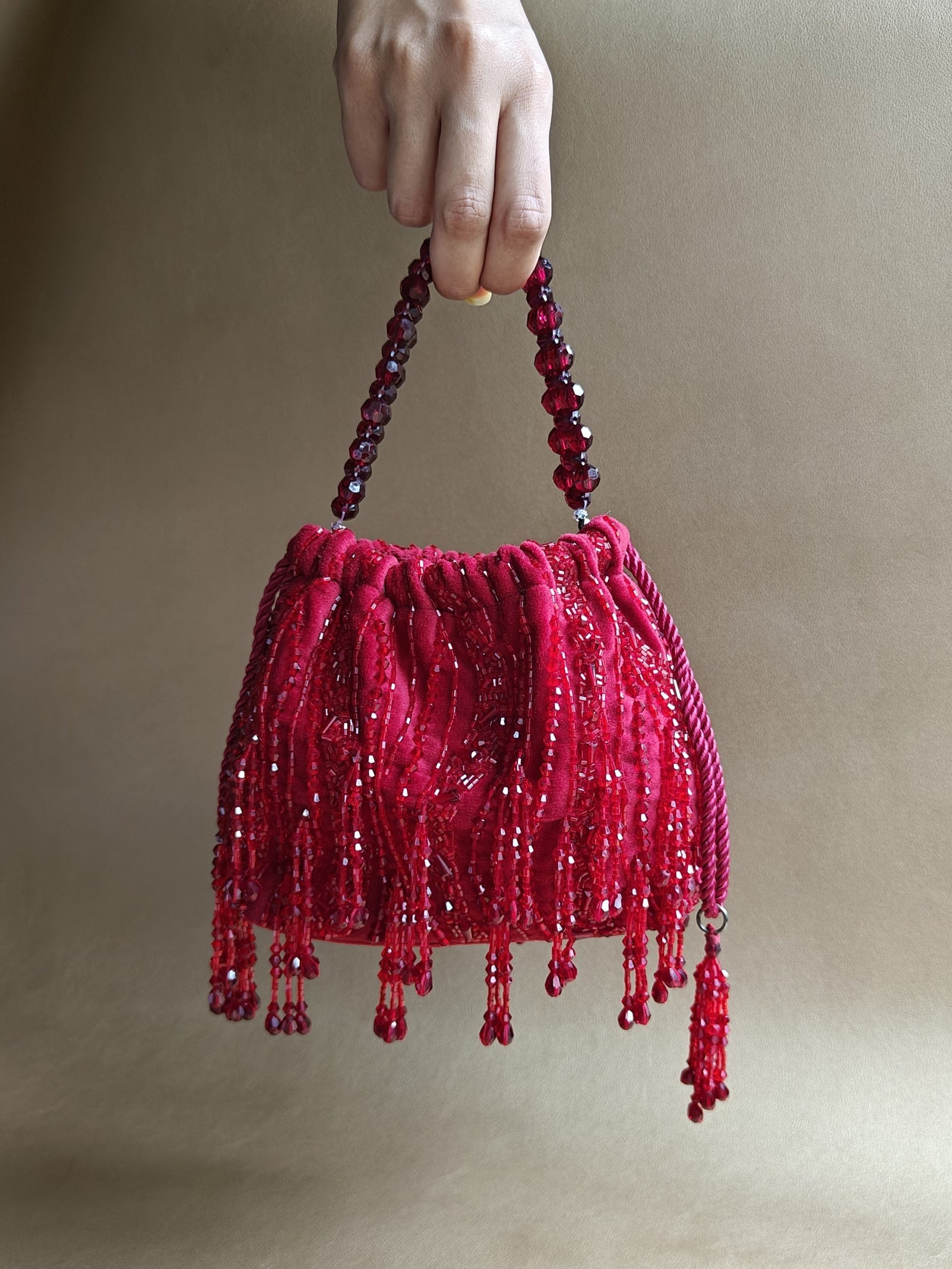 Image of The Pouch Bag in Crimson Red