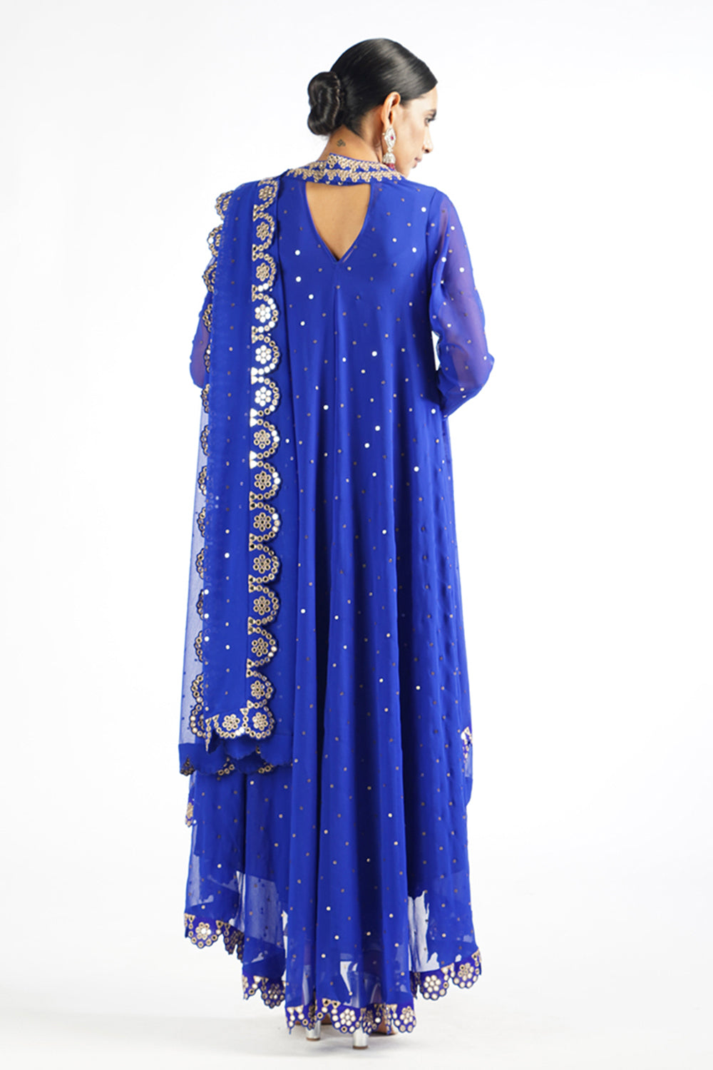 Royal Blue Scallop Pant Kurta Set