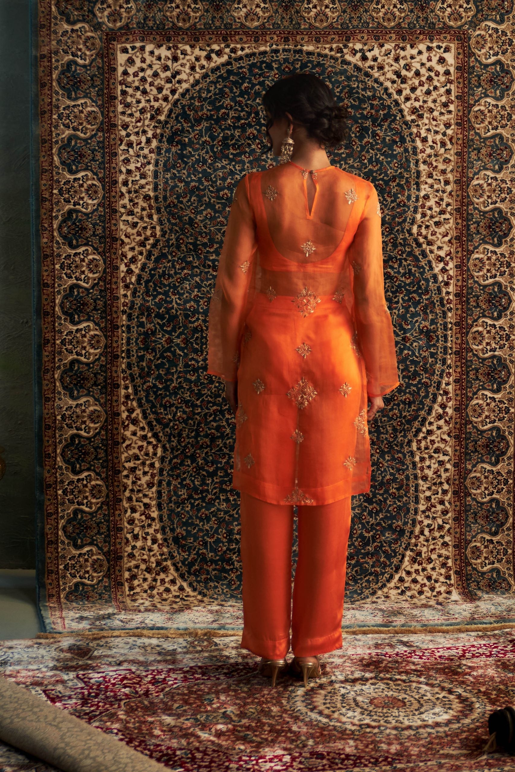 Saffron Straight  Co-ord/ kurta set