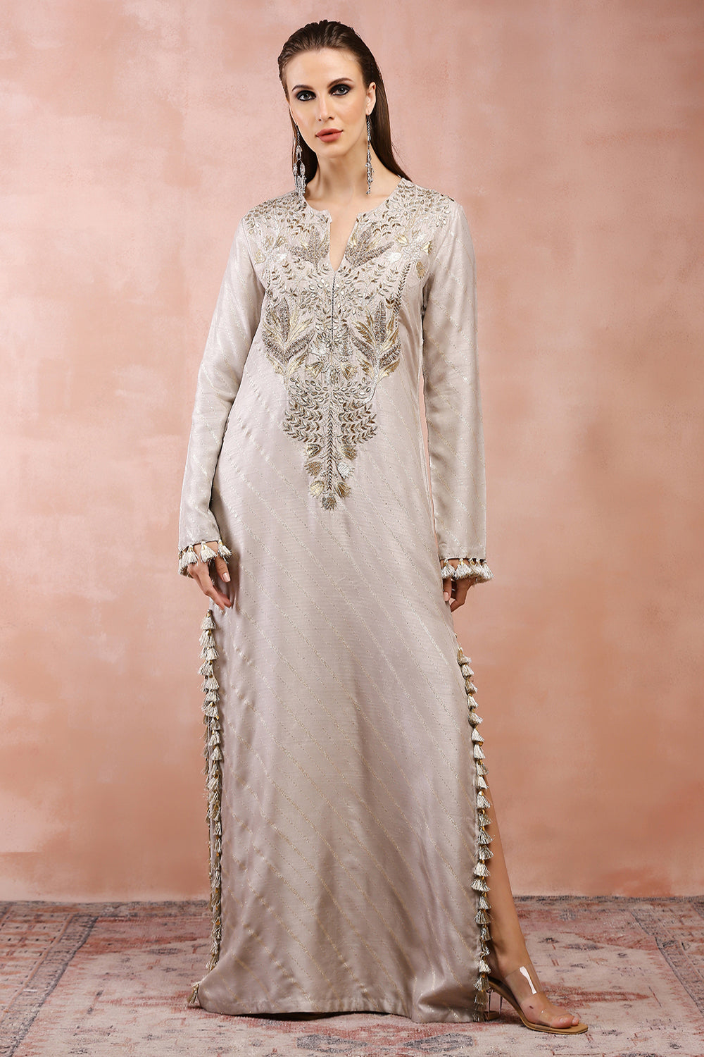 Grey Bagh Embroidered Kaftan