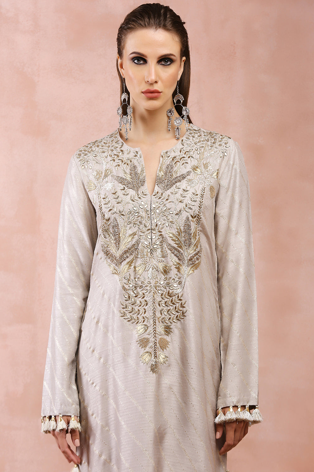 Grey Bagh Embroidered Kaftan