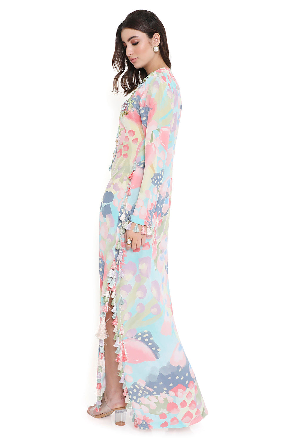 Euphoria Print Embroidered Beyza Kaftan