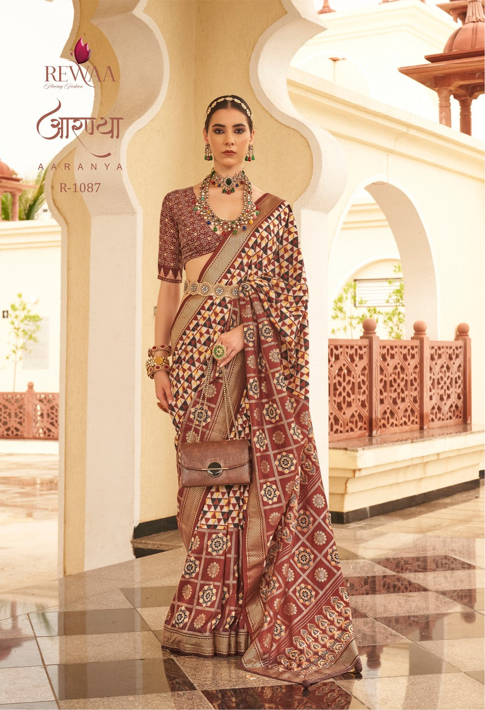 Brick Red  Soft silk Aaranya Saree