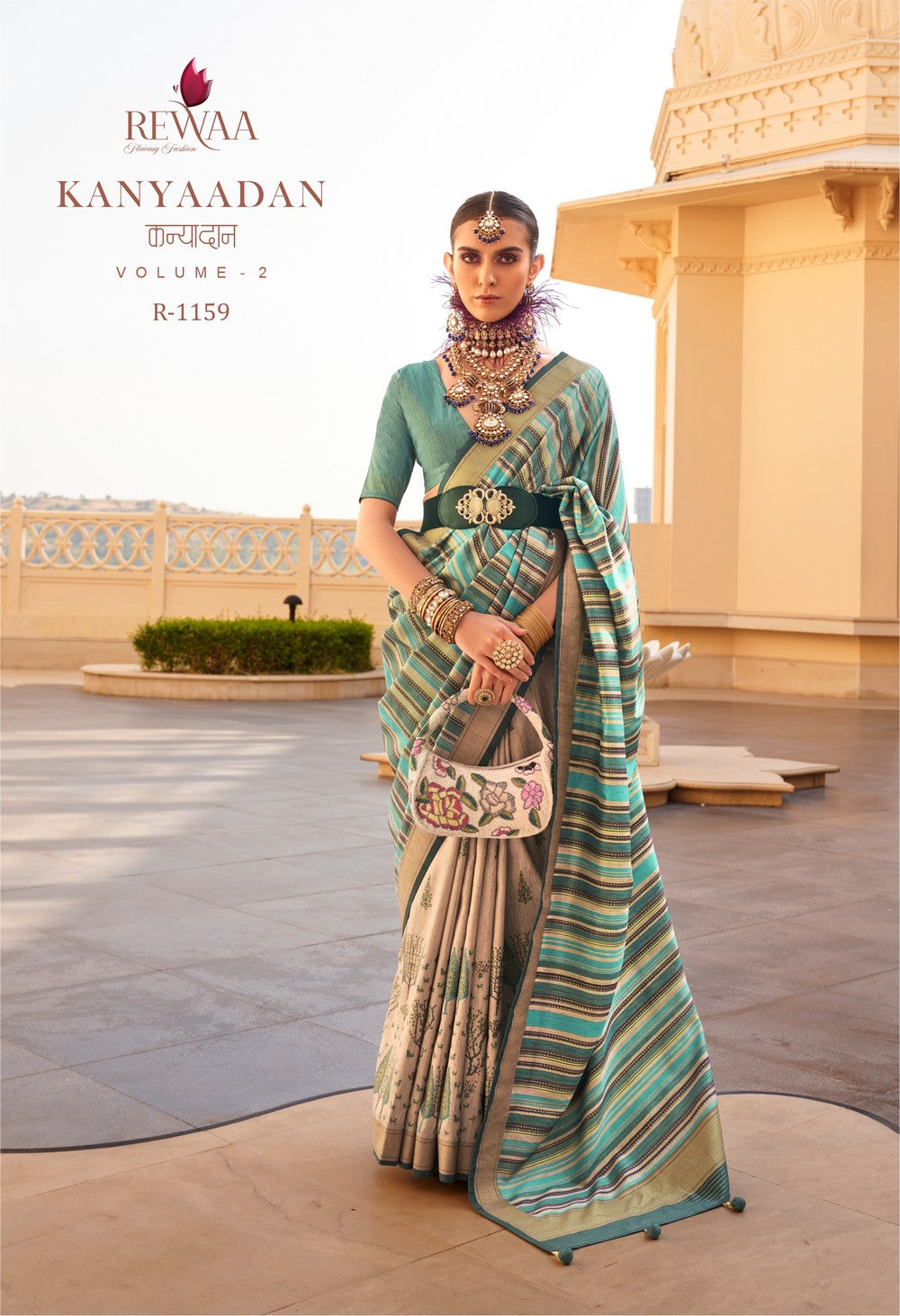 Multicoloured Soft silk Kanyaadan Saree