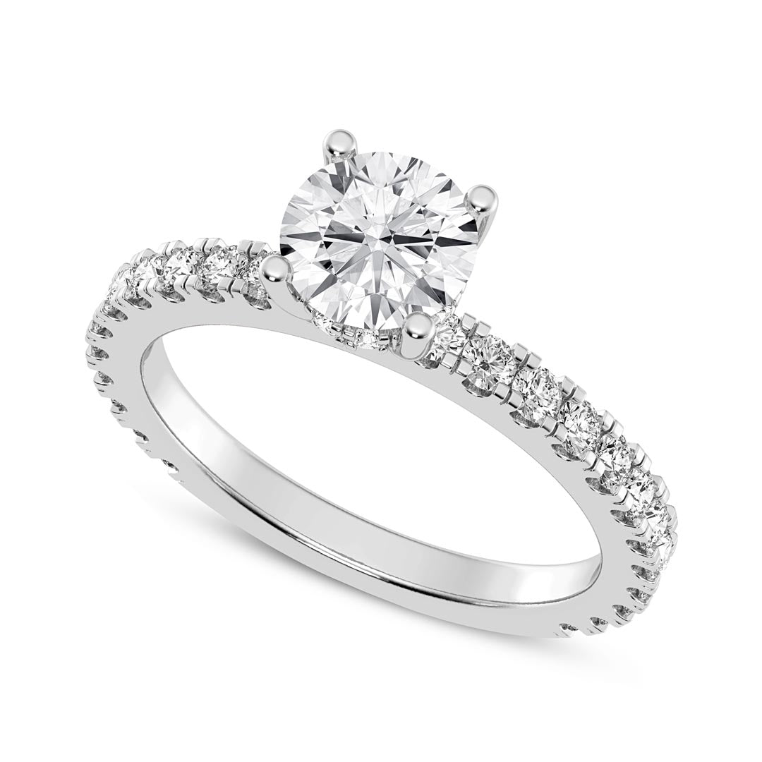 1ct Round Engagement Ring