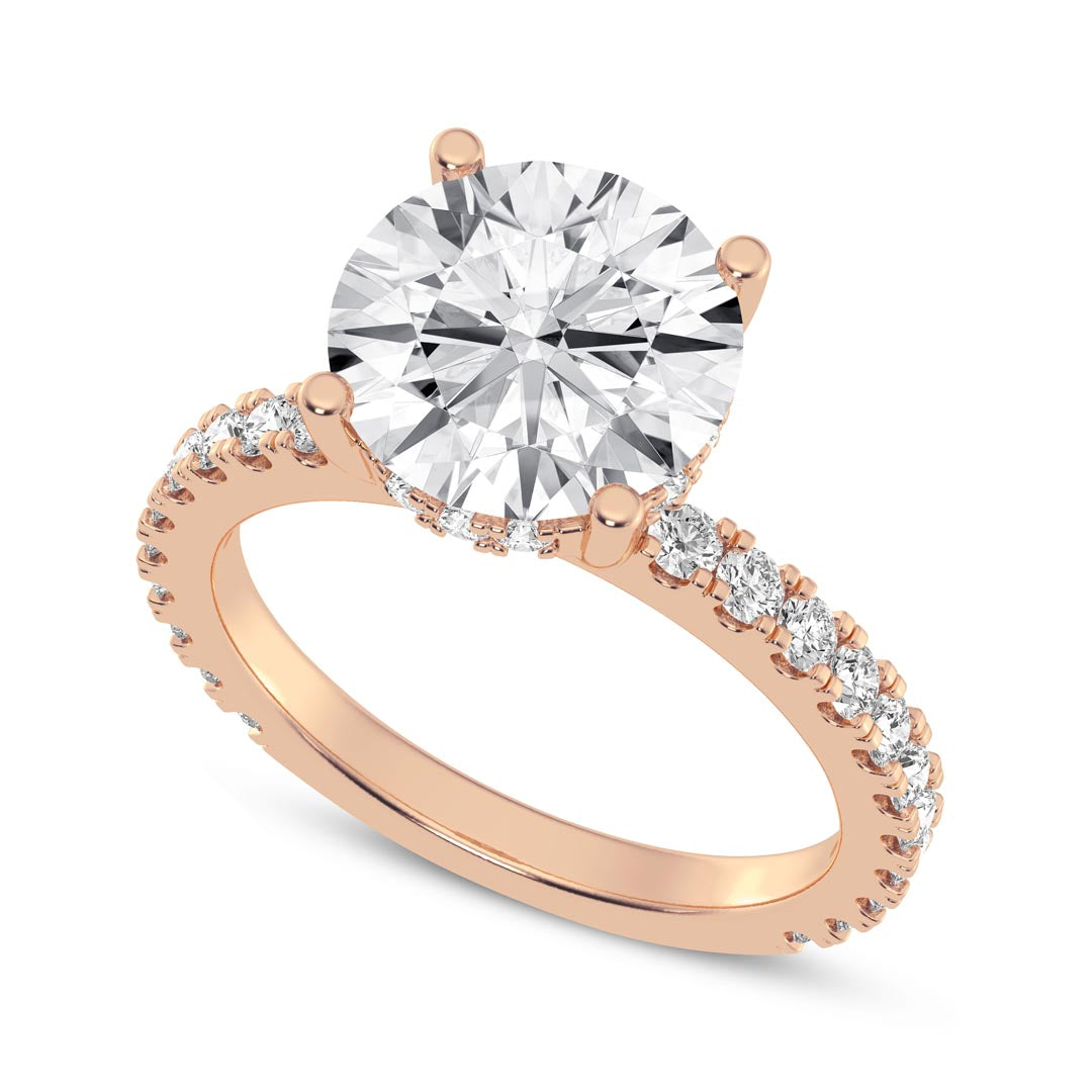 3ct Round Engagement Ring