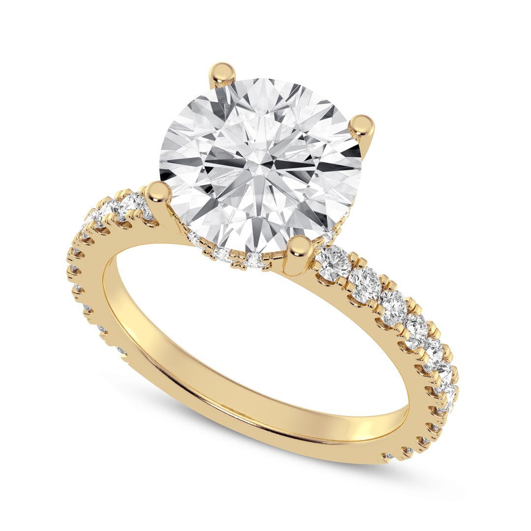 3ct Round Engagement Ring