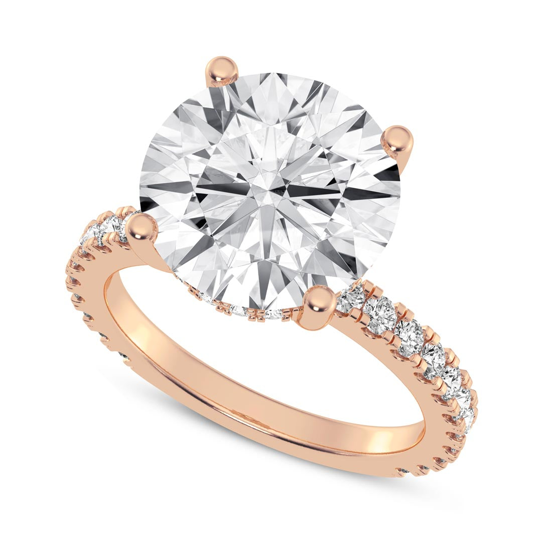 5ct Round Engagement Ring