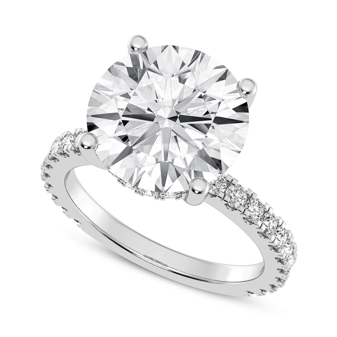 5ct Round Engagement Ring