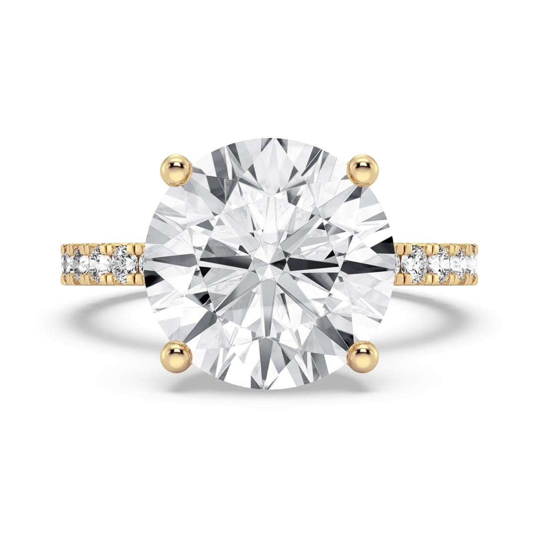 5ct Round Engagement Ring