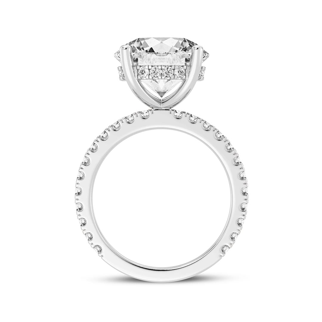 5ct Round Engagement Ring