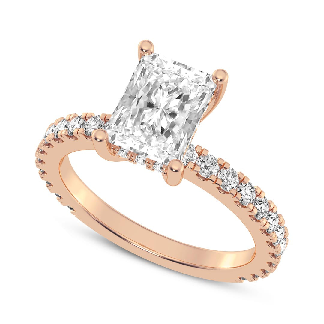 2ct Radiant Cut  Engagement Ring