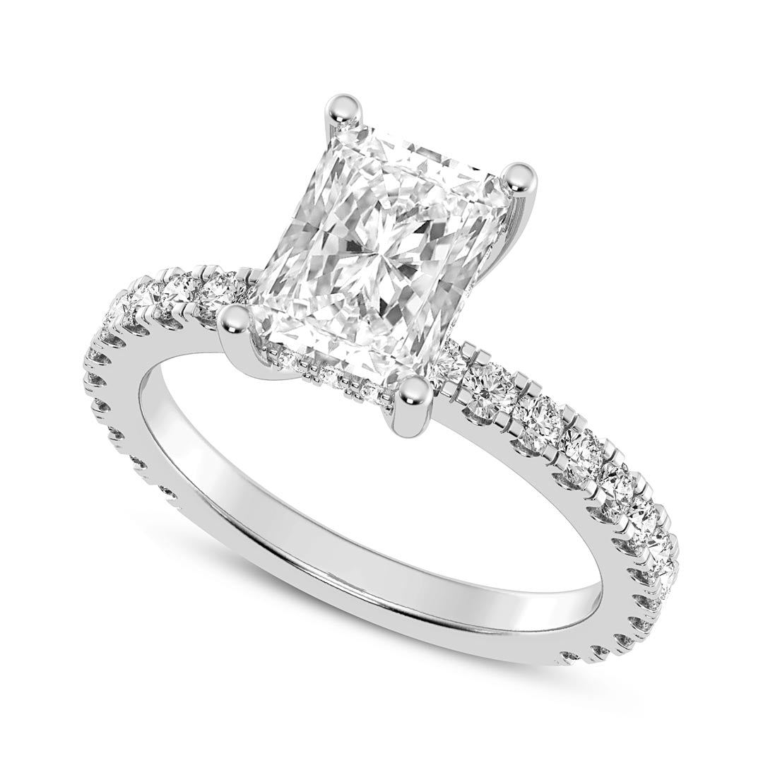 2ct Radiant Cut  Engagement Ring