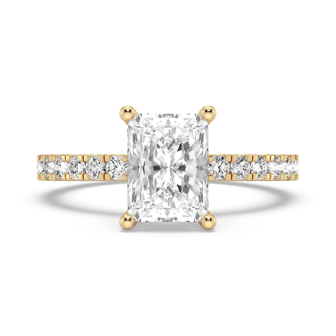 2ct Radiant Cut  Engagement Ring