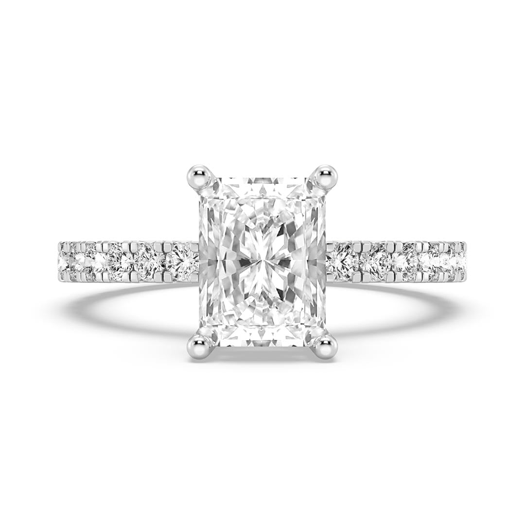 2ct Radiant Cut  Engagement Ring