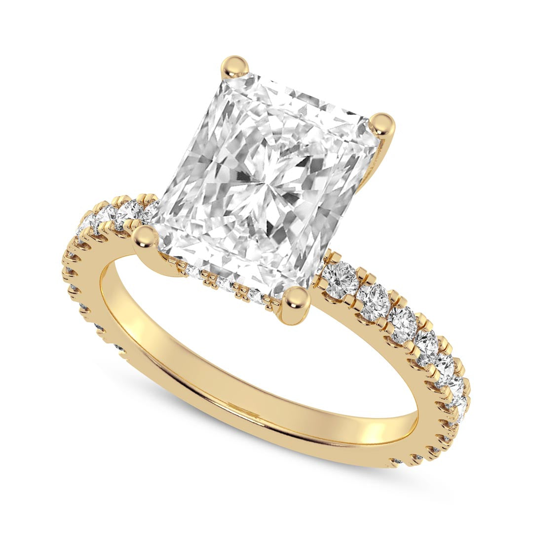 3ct Radiant Cut  Engagement Ring