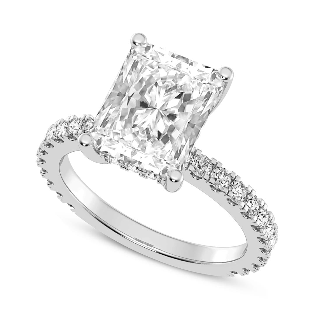 3ct Radiant Cut  Engagement Ring