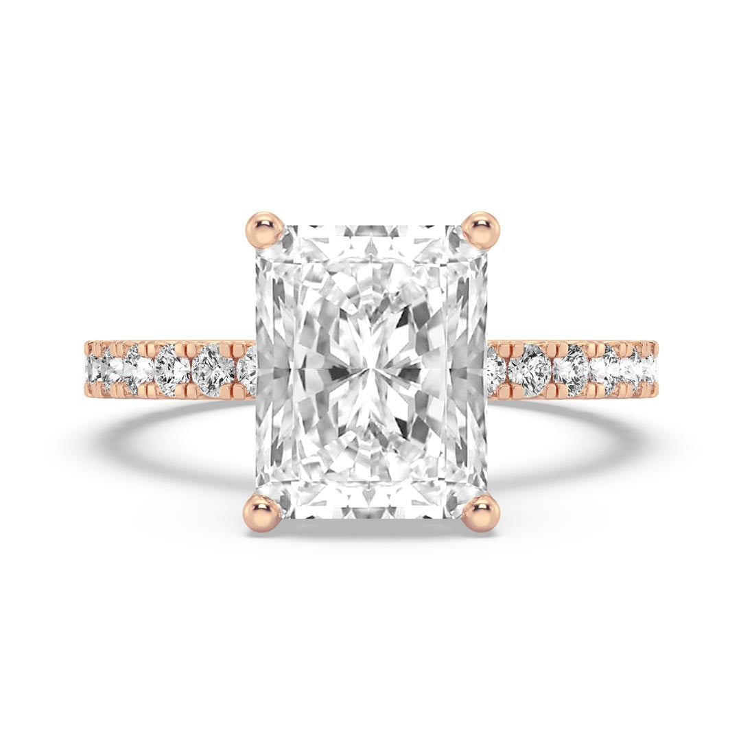 3ct Radiant Cut  Engagement Ring