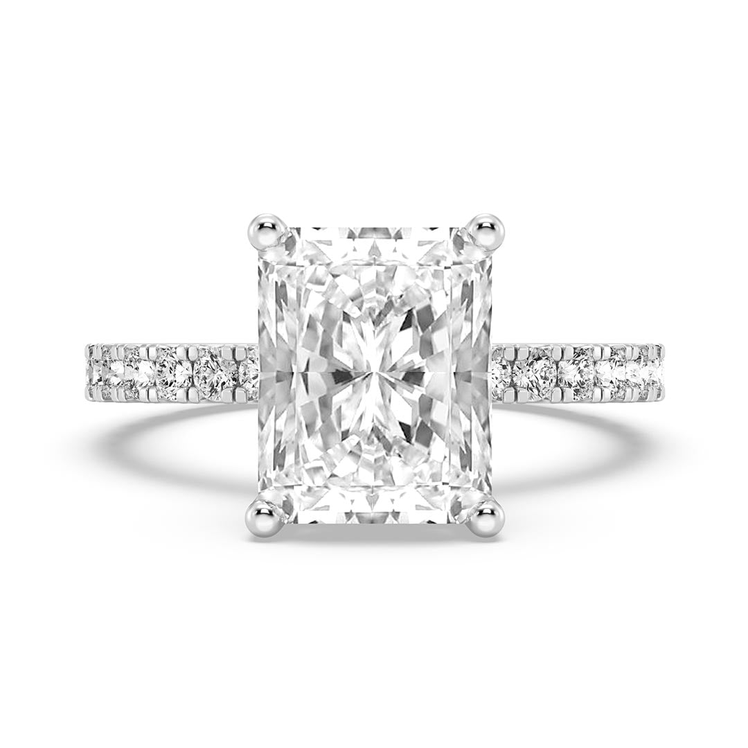 3ct Radiant Cut  Engagement Ring