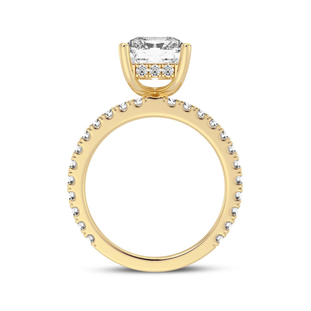 3ct Radiant Cut  Engagement Ring