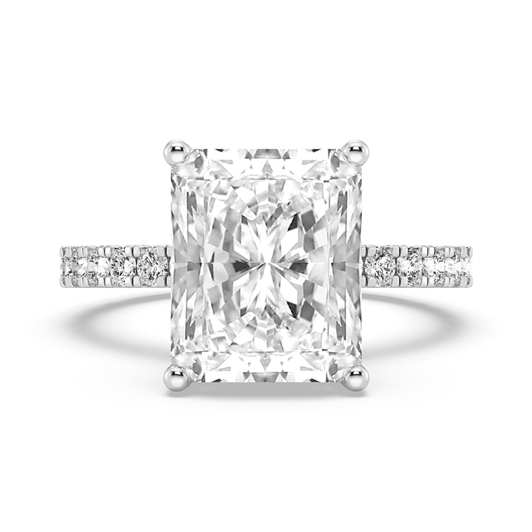 5ct Radiant Cut  Engagement Ring