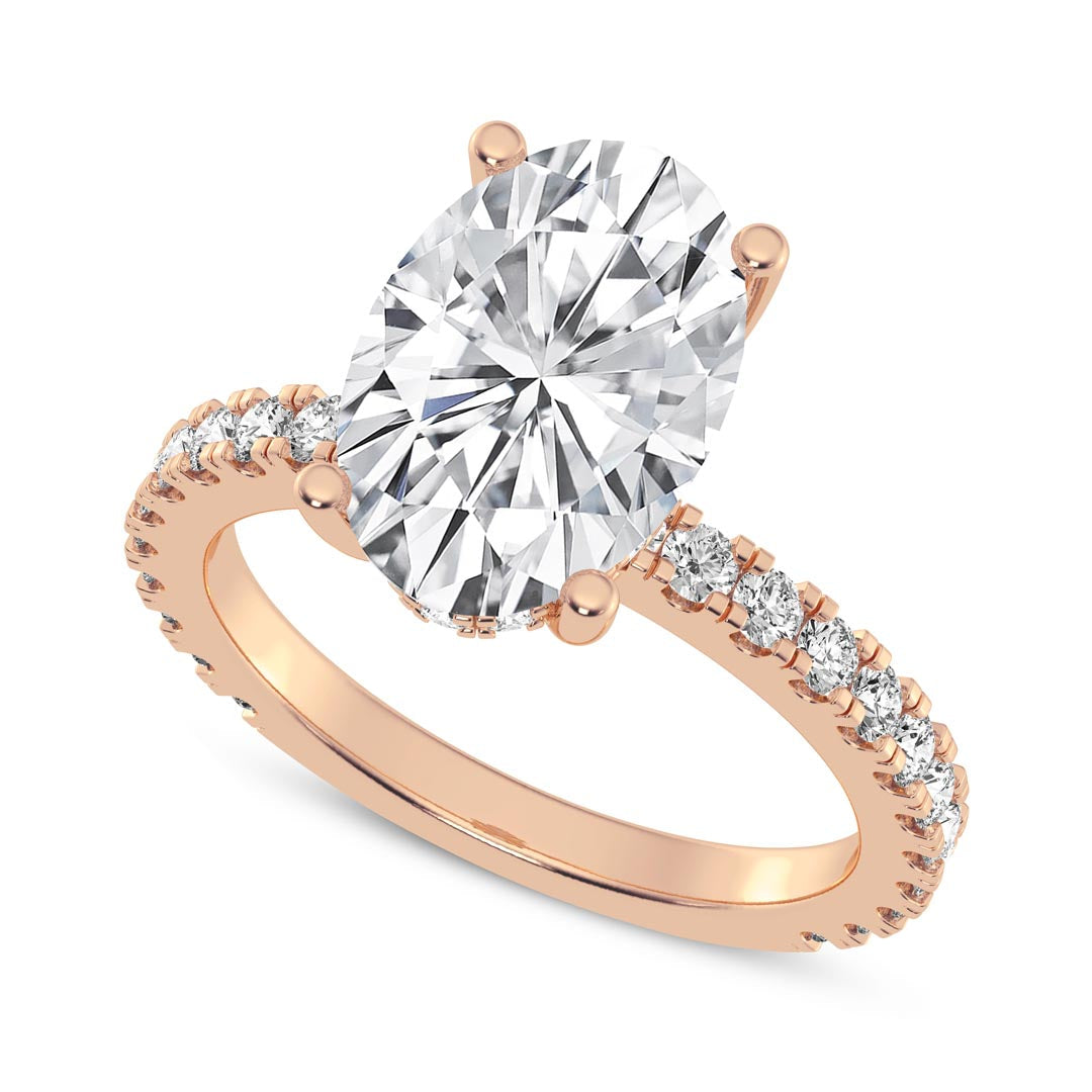 3ct Oval  Engagement Ring