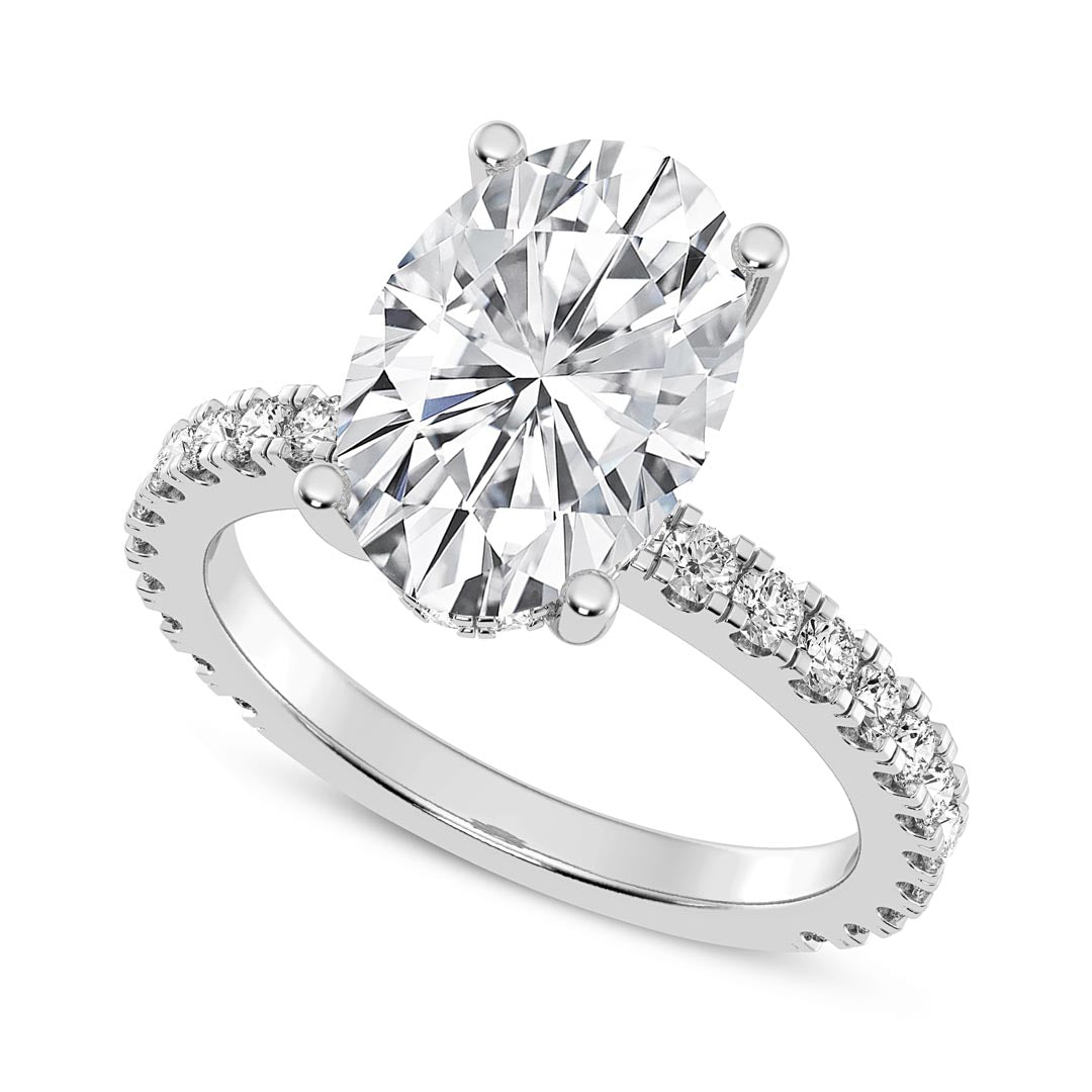 3ct Oval  Engagement Ring