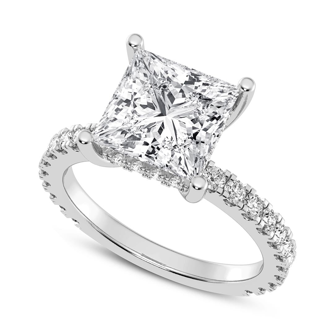 3ct Princess  Engagement Ring