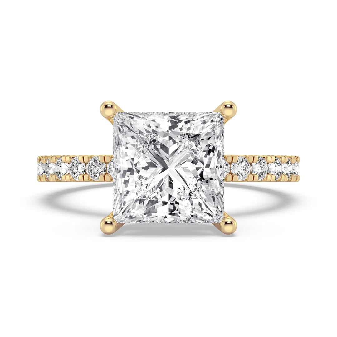 3ct Princess  Engagement Ring