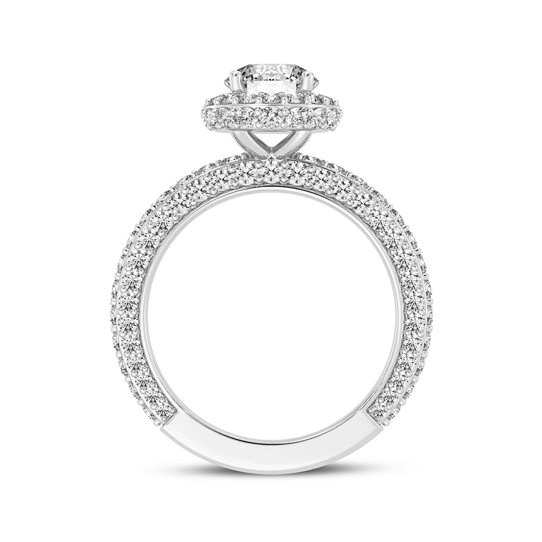 1ct Round Halo Engagement Ring